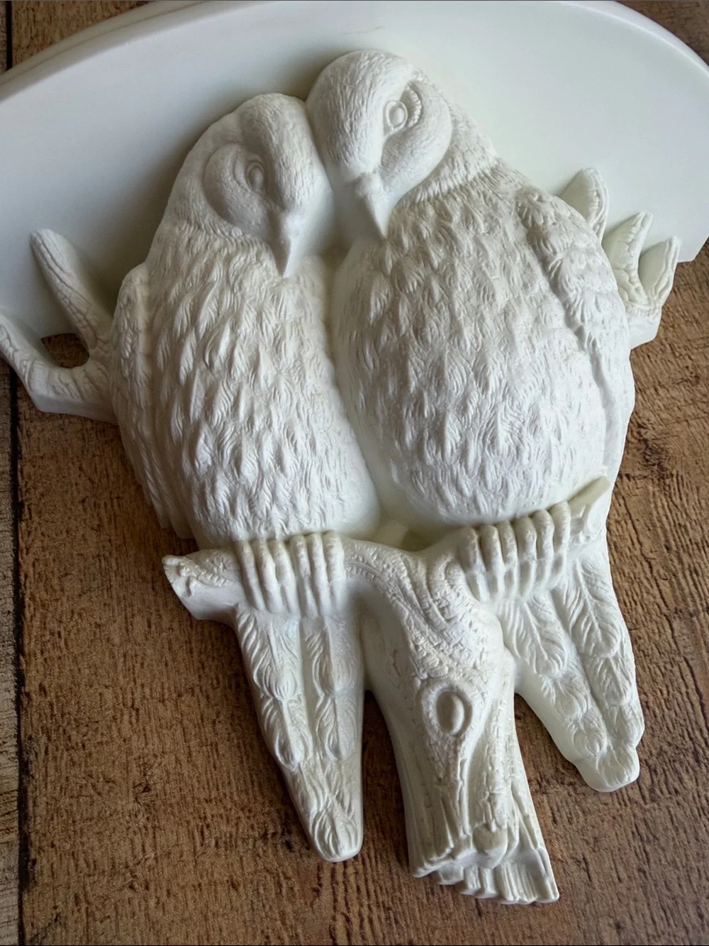 Burwood Products White Love Birds Dove Wall Shelf